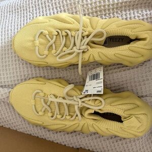 Yeezy Lemon Sneakers with Wavy Sole
